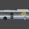 Modern City Buses In Blue Yellow White Colors With Streamlined Fleet Design