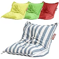 Colorful Stylish Bean Bag Chair With Striped Design And Multiple Color Options For Home