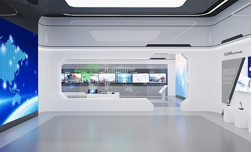 Modern Exhibition Hall Enterprise Science and Technology Exhibition Hall 3d model