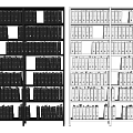 Organized File Display Rack With Multiple Layers And Black and White Folders 3d model