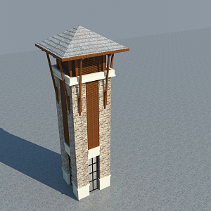 Southeast Asia Tower 3d model