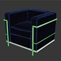 Modern Black Leather Upholstered Chair With Sleek Metal Frame And Square Design