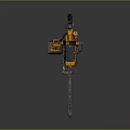 modern chainsaw handheld chainsaw weapon 3d model
