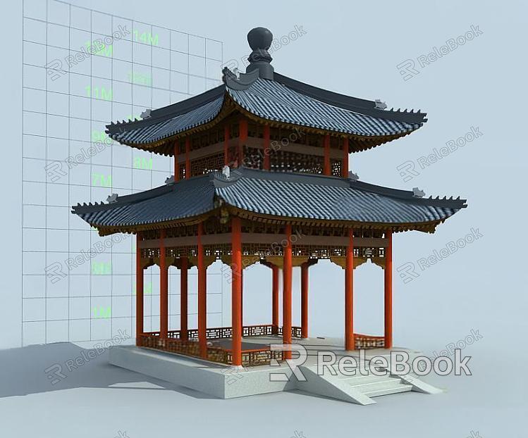 Ancient Pavilion of Chinese-style Ancient Architecture model