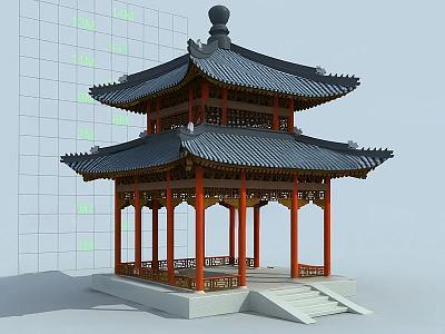 Ancient Pavilion of Chinese-style Ancient Architecture model