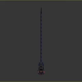 Tall Space Rocket Launch Vehicle With Blue Body And Red Base Structure