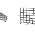 Decorative Cabinet With Structural Design Multiple Open Storage Shelves And Compartments