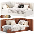 Stylish Children's Bed with Soft Pillows Cozy Blanket and Multiple Color Options