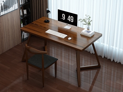 Study Desk Office Desk 3d model