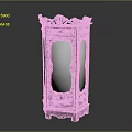 Traditional Chinese Wooden Lantern Set With Ornate Carved Frame Clear Glass Panels And Classic Design