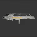 Detailed Futuristic Circular Metallic Structure With Ring Layers And Mechanical Arms