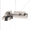 Modern My Taos Simple Multiplayer Corner Sofa 3d model