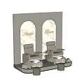 Luxury Massage Chairs In Modern Spa Setting With Marble Arched Walls And Side Tables
