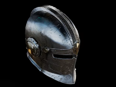 Ancient Metal Helmet Game Equipment Ancient Armor 3d model