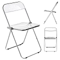 Transparent Folding Leisure Chair with Metal Frame and Multiple Angles 3d model