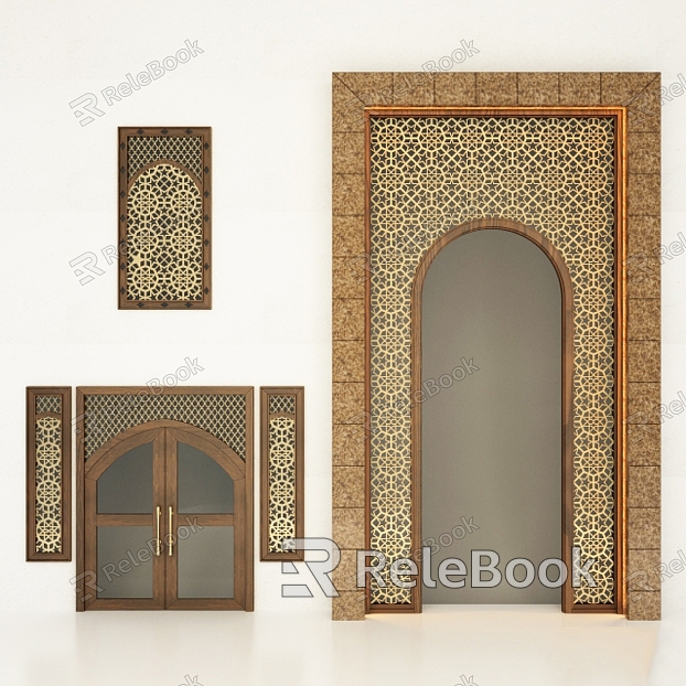 Arch 3D Model European Door Gate Bedroom Door Living Room Door Arch Door Arch model