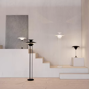 Modern Lamp Combination Simple Multi-layer Metal Floor Lamp Table Lamp Combination 3d model