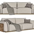 modern arflex double sofa 3d model