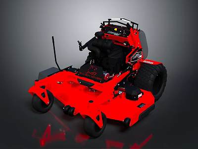 Stylish Red Car Featuring Black Seats And Large Wheels For Outdoor Activities 3d model