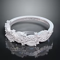 Sterling Silver Fashion Ring With Elegant Decorative Design And Crystal Accents