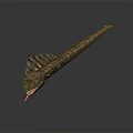 Elongated prehistoric creature model with detailed scaly body and fin structures