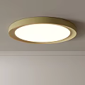 Modern Sleek Round Ceiling Light With Golden Frame And Soft LED Glow Design 3d model