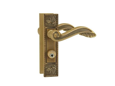 European-style door handle 3d model