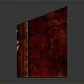 Elegant Red Weapon Storage Box With Intricate Gold Decorations And Classic Design
