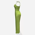 Stylish Green Jumpsuit With Bow Straps Smocked Waist And Wide Leg Design