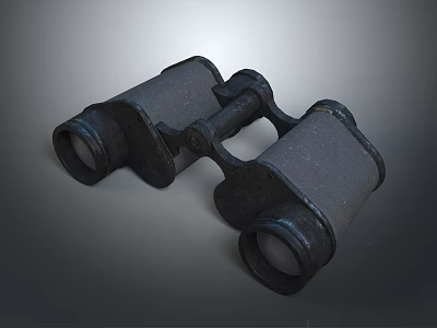 Vintage Metal Binoculars For Viewing Breathtaking Scenic Natural Landscapes 3d model