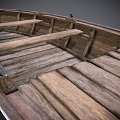 Modern Wooden Boat Old Wooden Boat 3d model