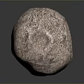 Rough Textured Natural Sphere With Porous Surface And Earthy Brown Color