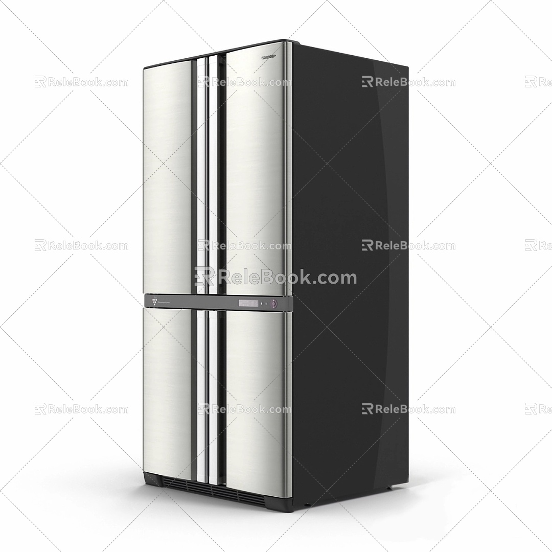 Four-door refrigerator modern refrigerator embedded refrigerator high-end refrigerator large refrigerator cross refrigerator 3d model