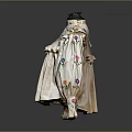 Elegant Beige Blouse With Floral Embroidery Ruffled Collar And Cuffs Design