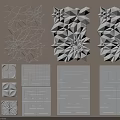 Decorative 3D Textured Background Wall With Various Geometric Patterns And Designs 3d model