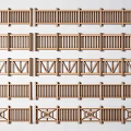Different Wooden Fence Styles With Horizontal Slats Cross Patterns And V Shaped Panels
