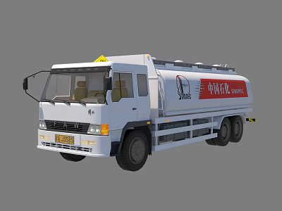 White Wagon Tanker Truck Featuring Cylindrical Tank And Cab Details 3d model