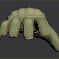 Khaki Tactical Work Glove With Reinforced Fingers And Secure Wrist Strap
