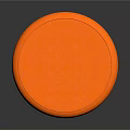 Orange Cylindrical Furniture Pads With Soft Surface And Metal Base Stacked Design