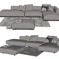 Modern Multiplayer Sofa 3d model