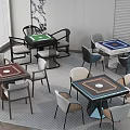 Stylish Modern Entertainment Tables With Various Colored Tops And Matching Chairs In Indoor Leisure Space