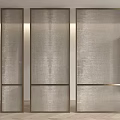 Modern Interior Fabric Room Divider With Wooden Frame And Textured Panels