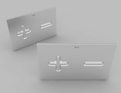 flush bathroom switch panel 3d model