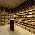 Modern Wine Cellar Solid Wood Red Wine Cellar Cold Storage Room Constant Temperature Room Constant Temperature Cabinet Display Cabinet Cold Storage Cabinet Red Wine Cellar 3d model