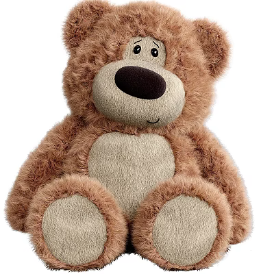 Cute Fluffy Brown Teddy Bear Stuffed Plush Toy With Soft Fur 3d model