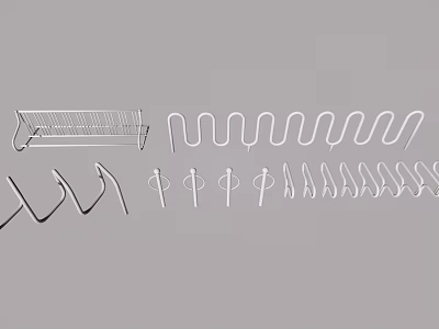Bicycle Parts Line Drawing With Gear Chain Frame And Outline Illustration 3d model