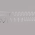 Bicycle Parts Line Drawing With Gear Chain Frame And Outline Illustration