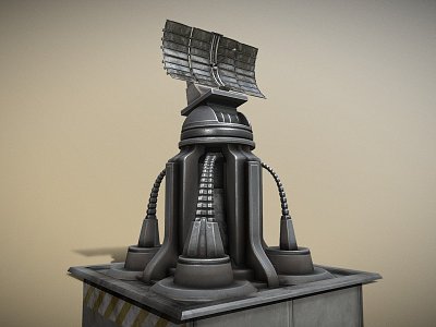 future radar tower 3d model