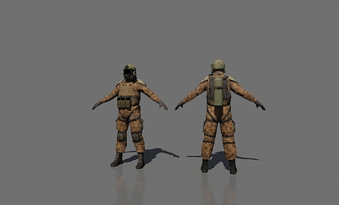 Modern Military Man. 3d model