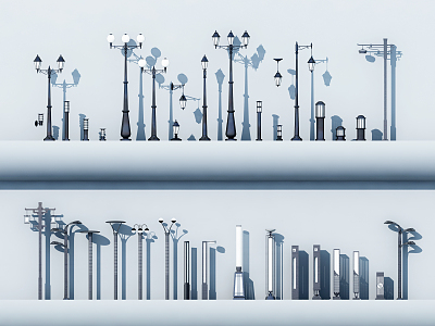 modern street lamp 3d model